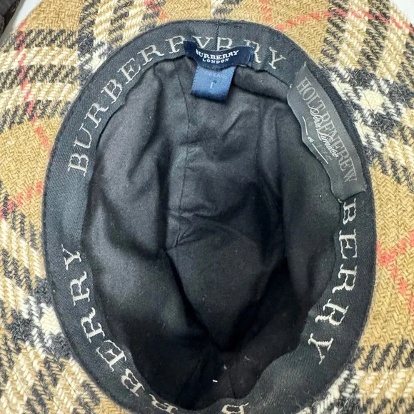 Burberry London Classic Vintage Bucket Hat Nova Check Plaid Hat – Size L– Women - Picture 9 of 16